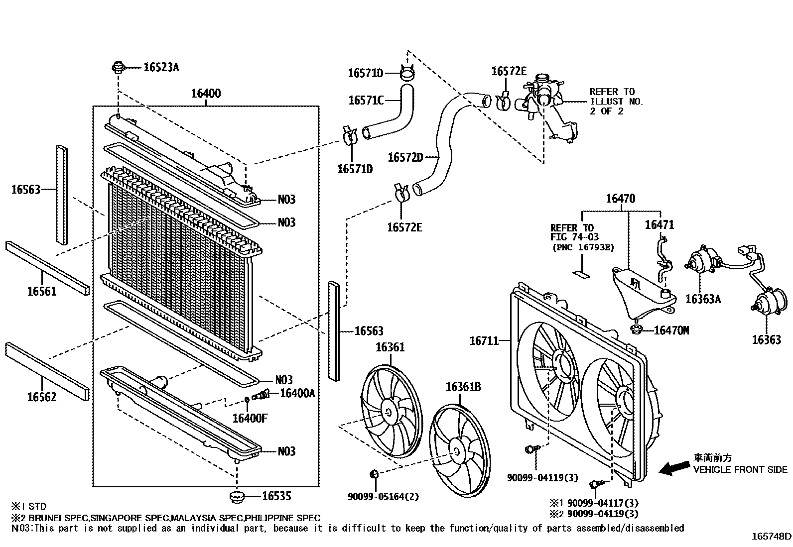 1603 — RADIATOR & WATER OUTLET