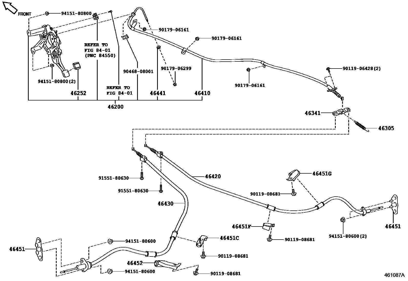 4601 — PARKING BRAKE & CABLE
