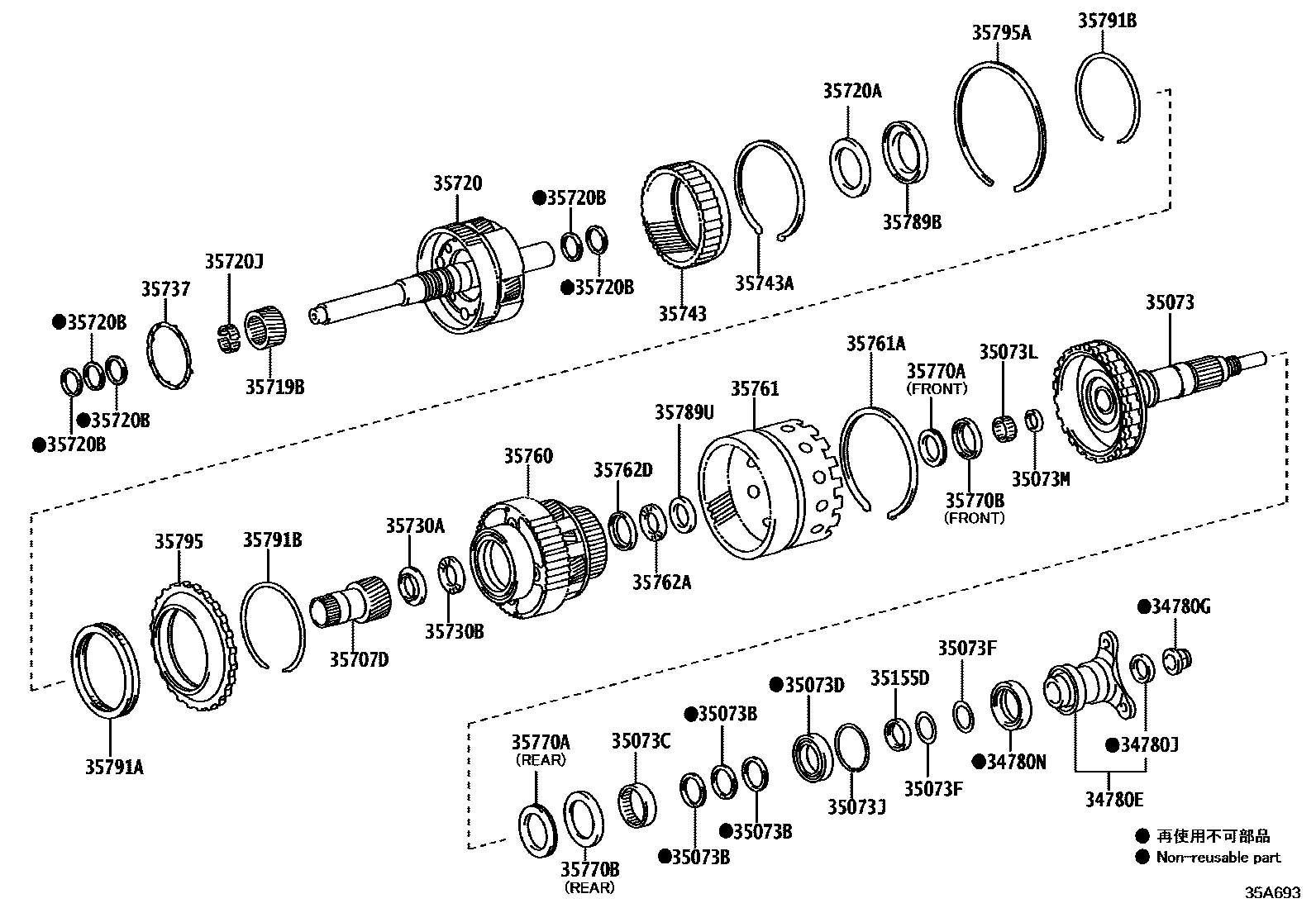 3510 — PLANETARY GEAR, REVERSE PISTON & COUNTER GEAR(ATM)