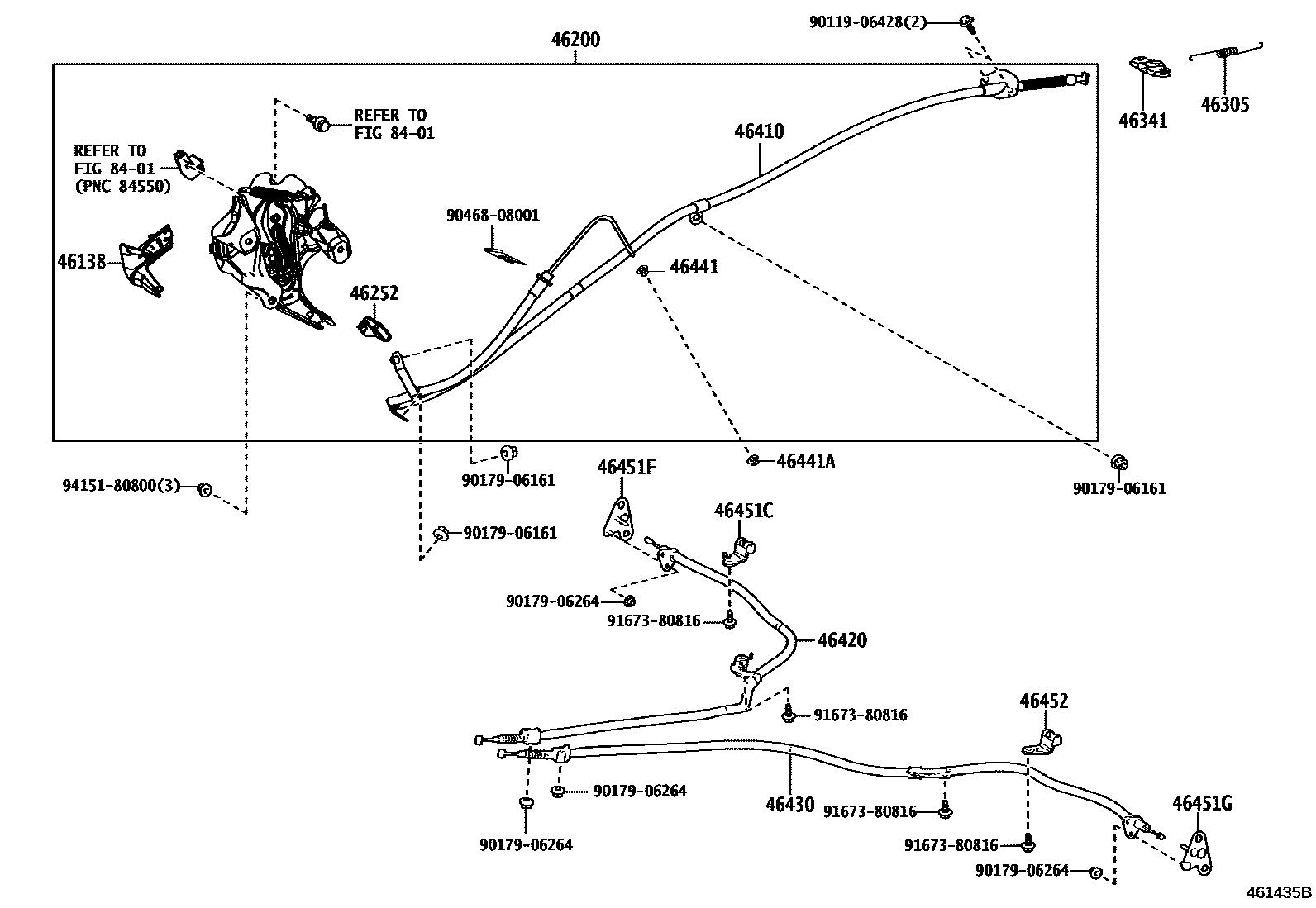 4601 — PARKING BRAKE & CABLE