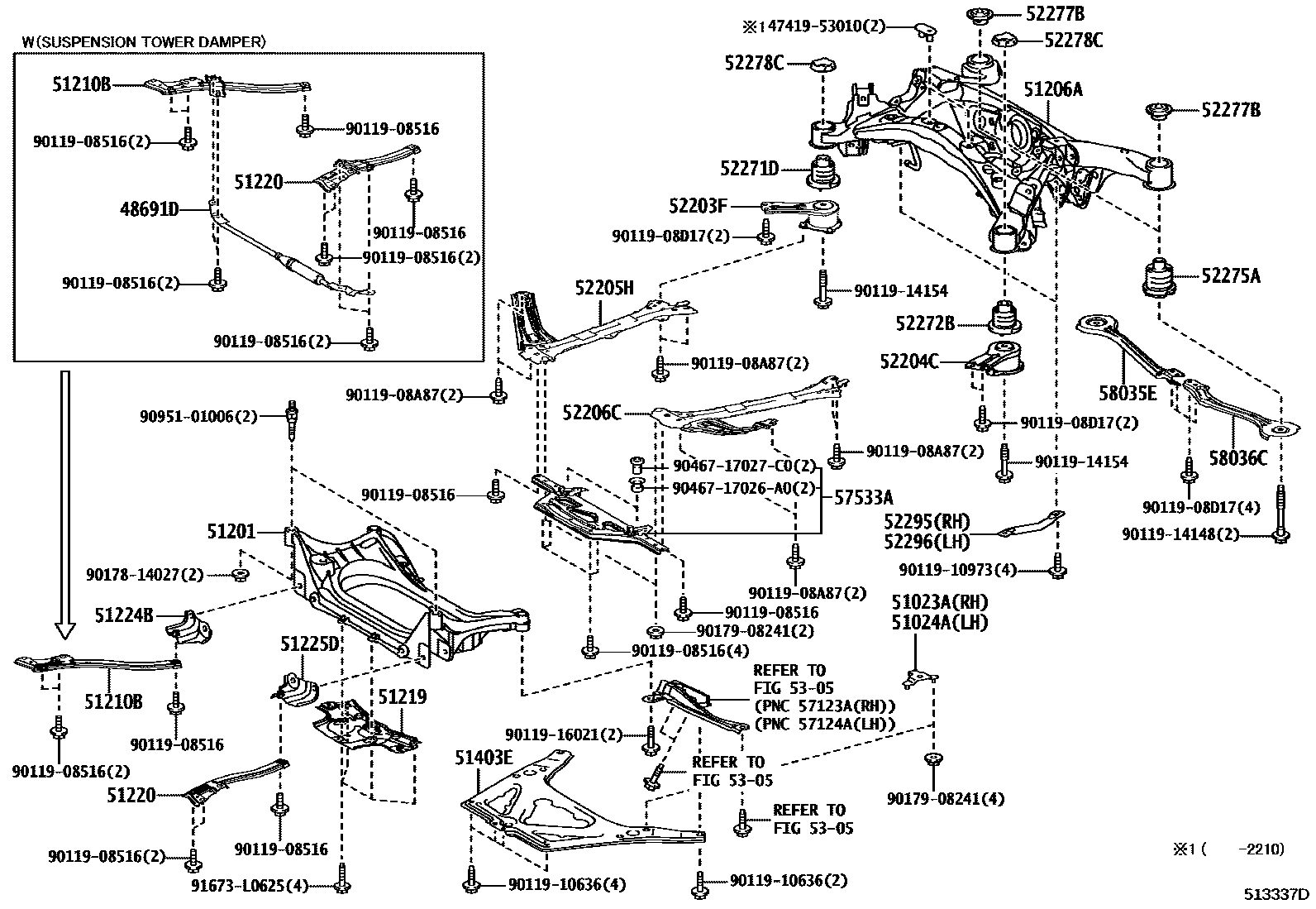 5102 — SUSPENSION CROSSMEMBER & UNDER COVER