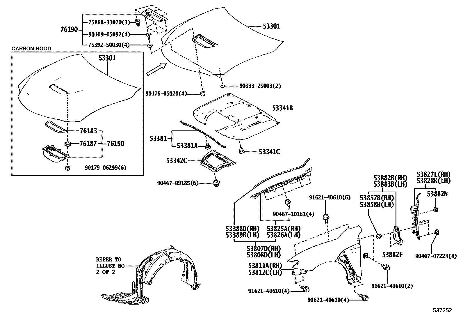 5302 — HOOD & FRONT FENDER