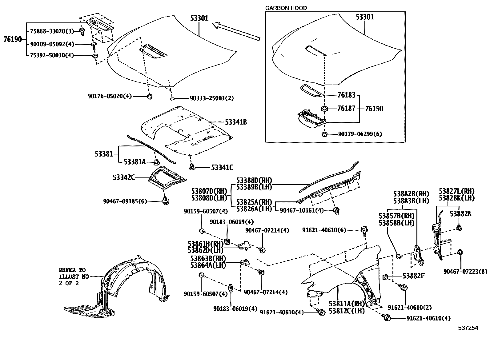 5302 — HOOD & FRONT FENDER