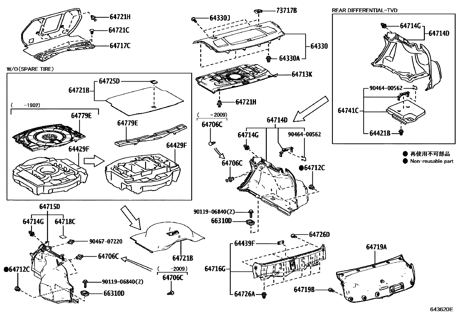 6403 — PACKAGE TRAY PANEL & LUGGAGE COMPARTMENT MAT