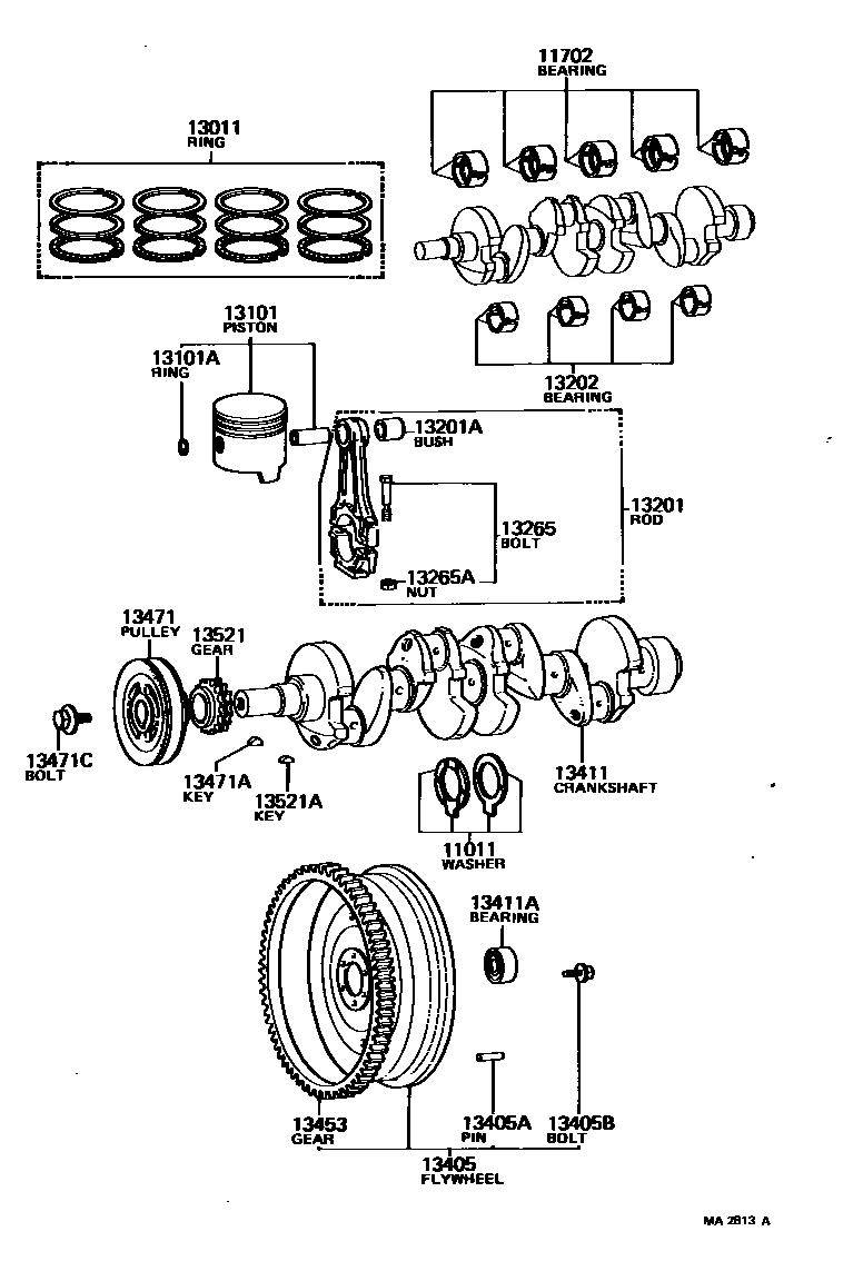 1301 — CRANKSHAFT & PISTON