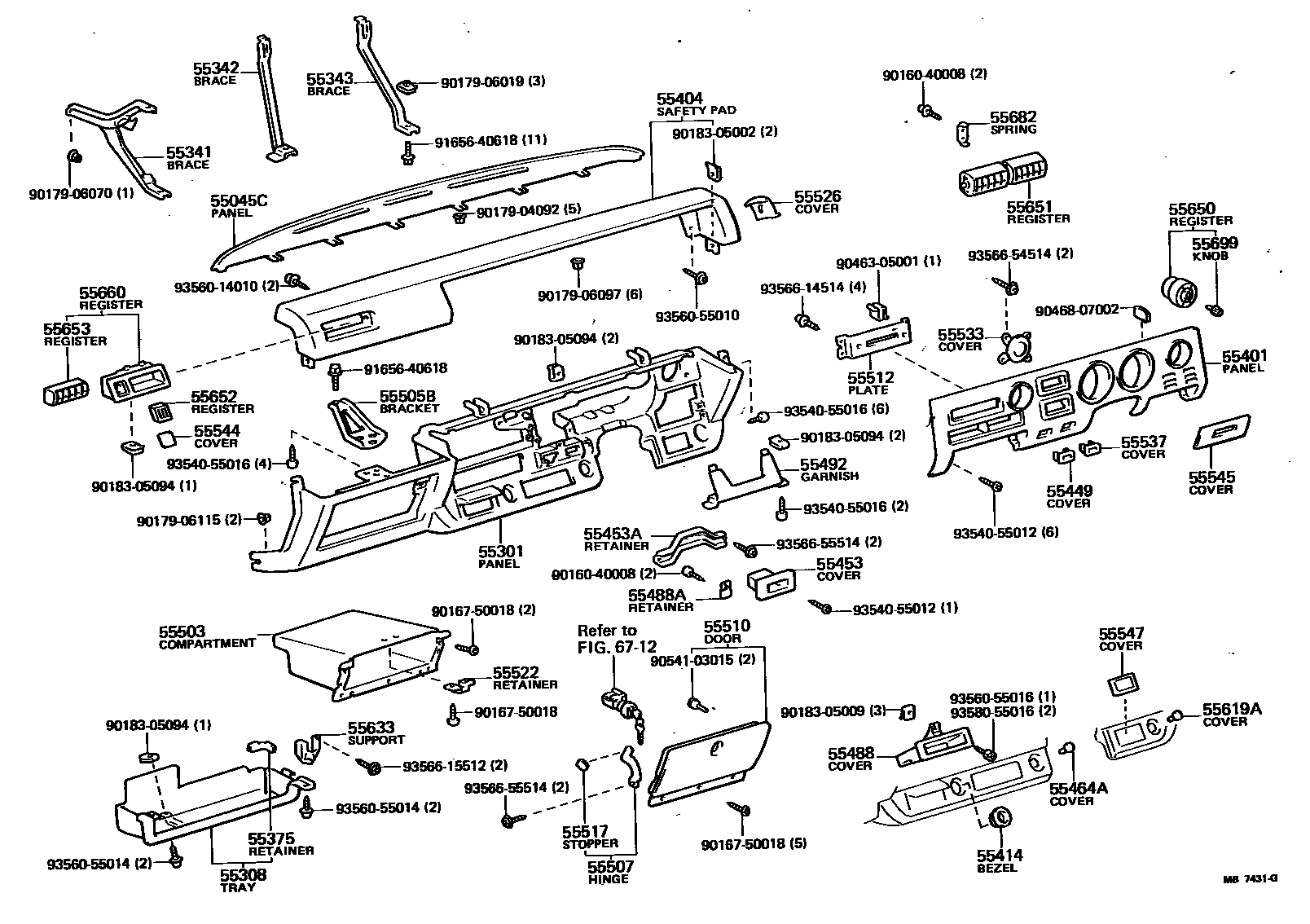 5501 — INSTRUMENT PANEL & GLOVE COMPARTMENT