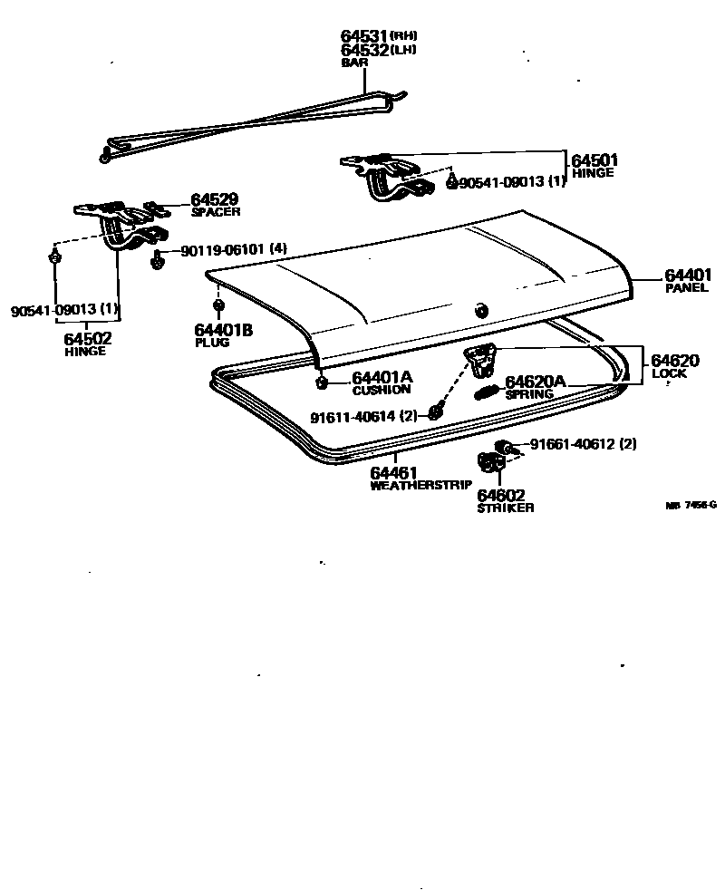 6105 — LUGGAGE COMPARTMENT DOOR & LOCK