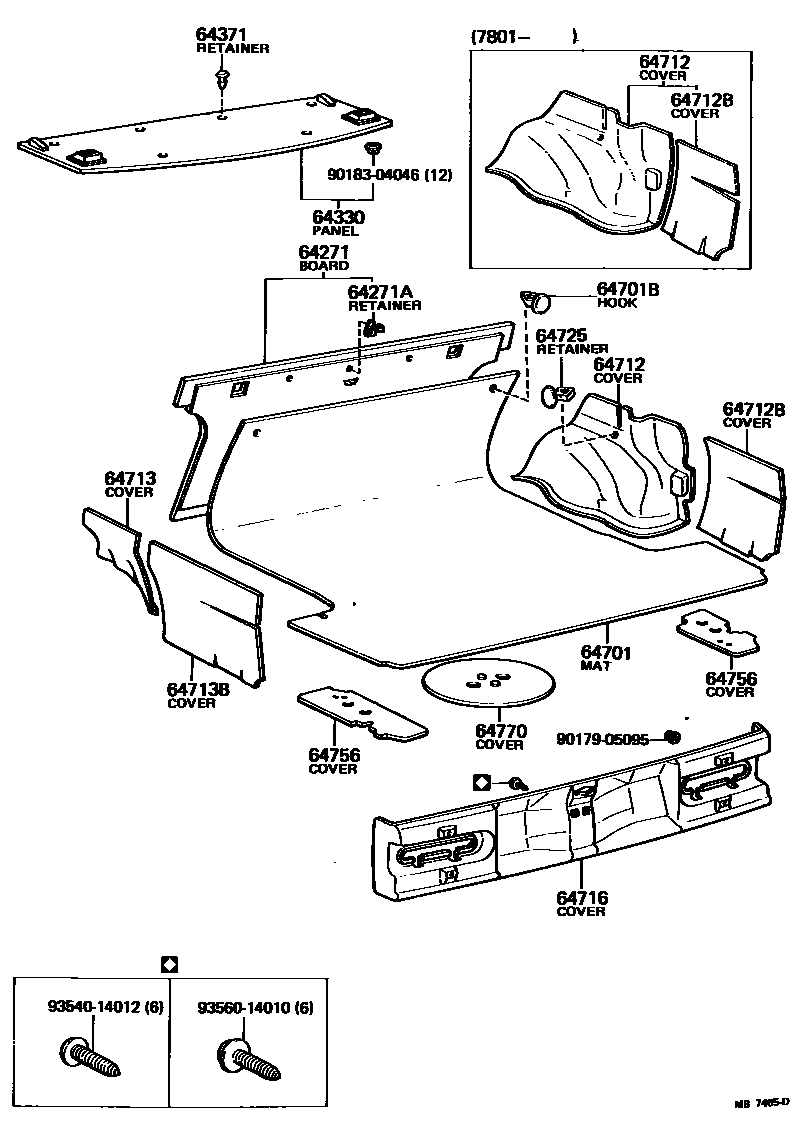 6403 — PACKAGE TRAY PANEL & LUGGAGE COMPARTMENT MAT