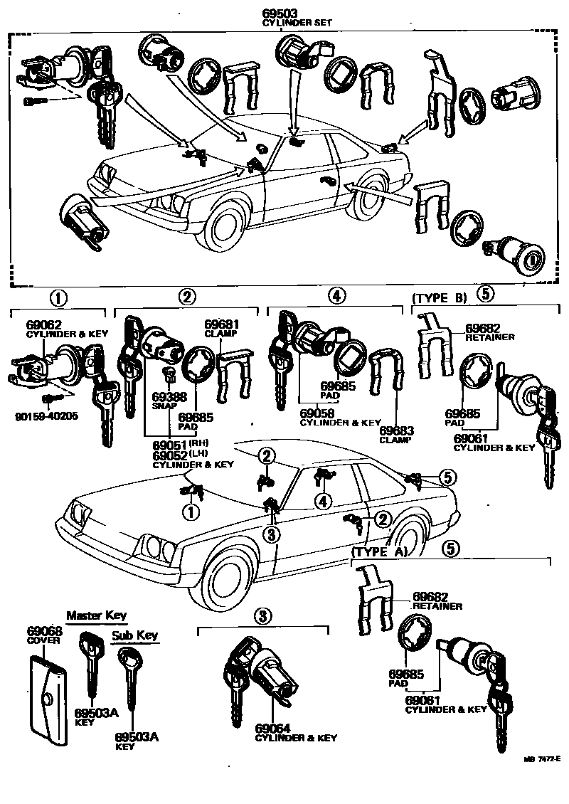 6712 — LOCK CYLINDER SET