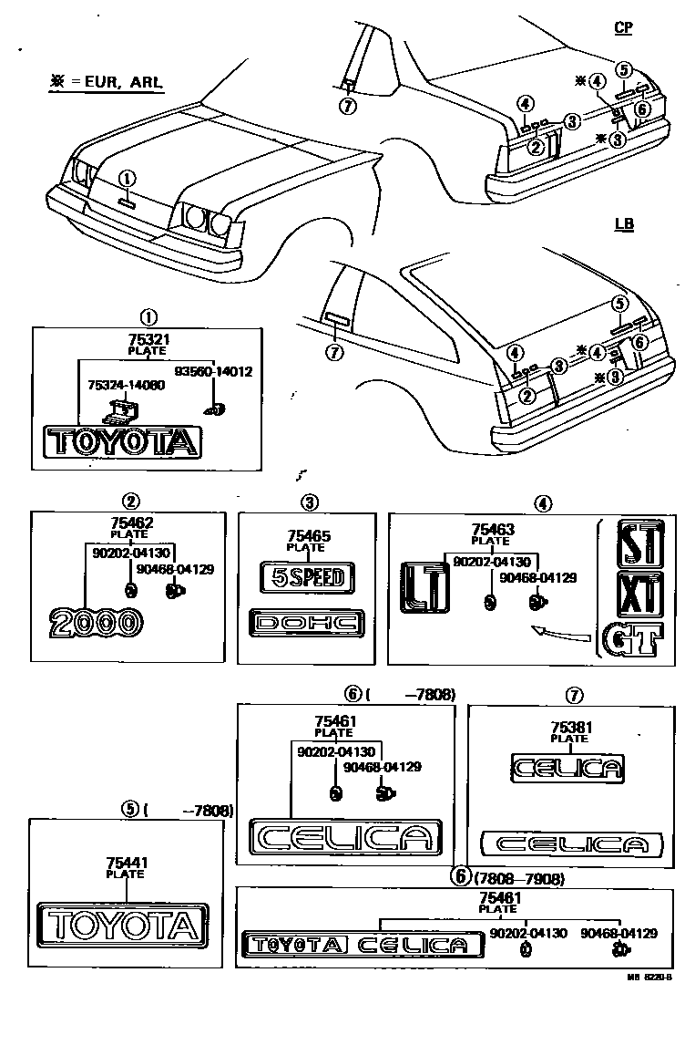 7501 — EMBLEM & NAME PLATE (EXTERIOR & INTERIOR)