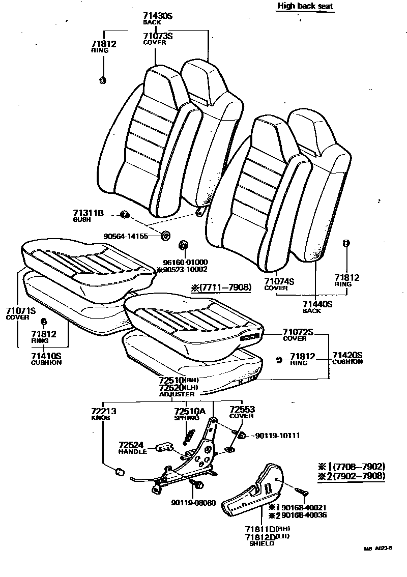 7101 — FRONT SEAT & SEAT TRACK
