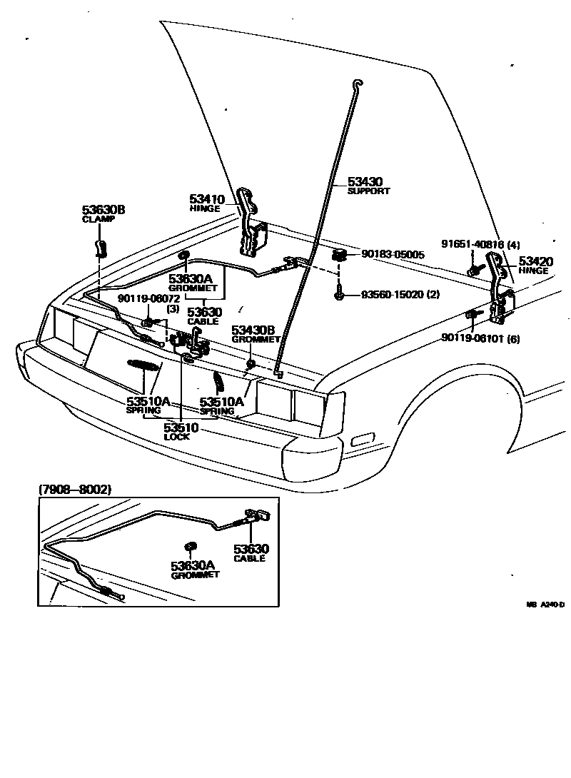 5303 — HOOD LOCK & HINGE