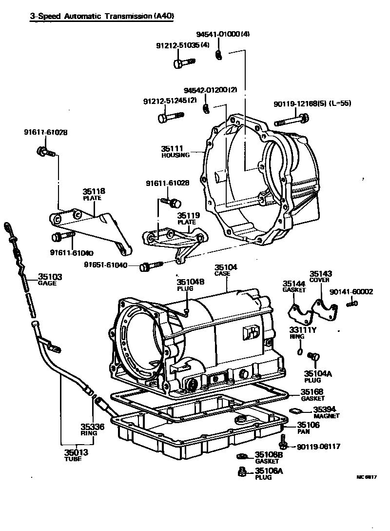 3503 — TRANSMISSION CASE & OIL PAN (ATM)