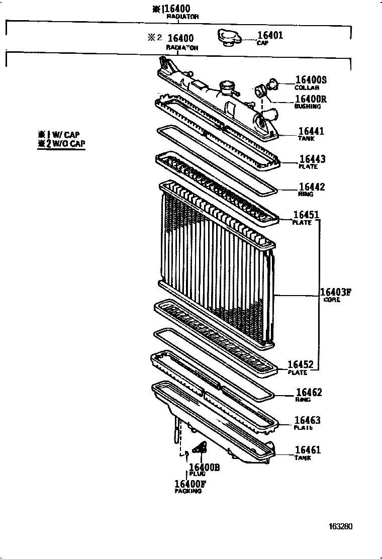 1603 — RADIATOR & WATER OUTLET