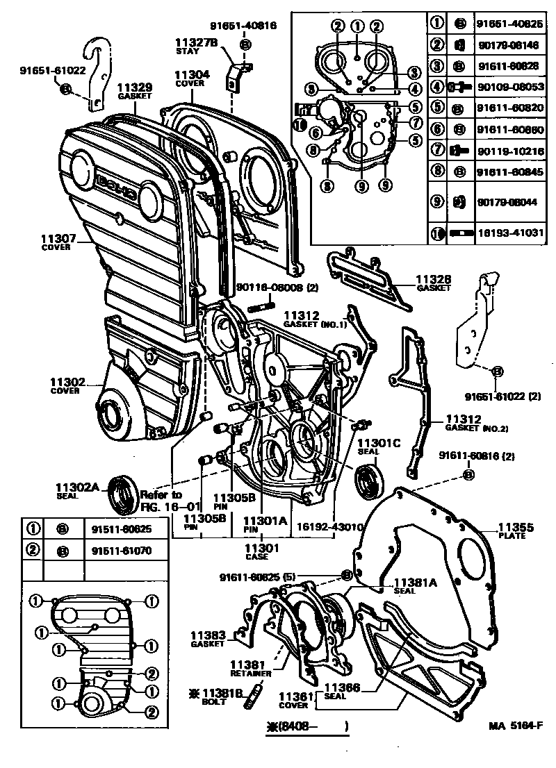 1106 — TIMING GEAR COVER & REAR END PLATE