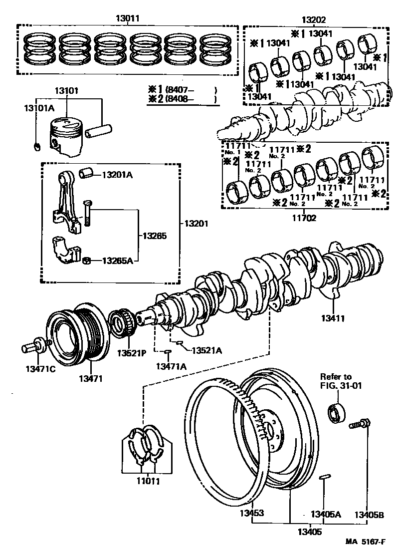 1301 — CRANKSHAFT & PISTON