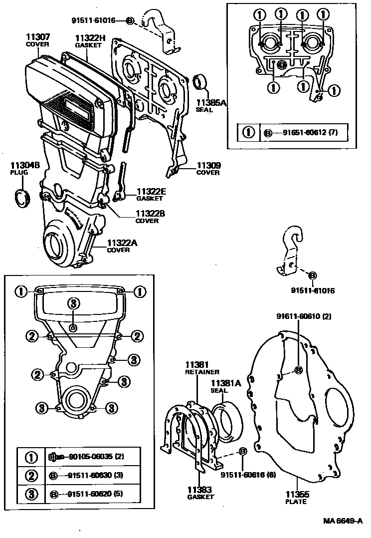 1106 — TIMING GEAR COVER & REAR END PLATE