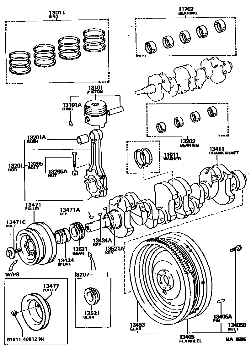 1301 — CRANKSHAFT & PISTON