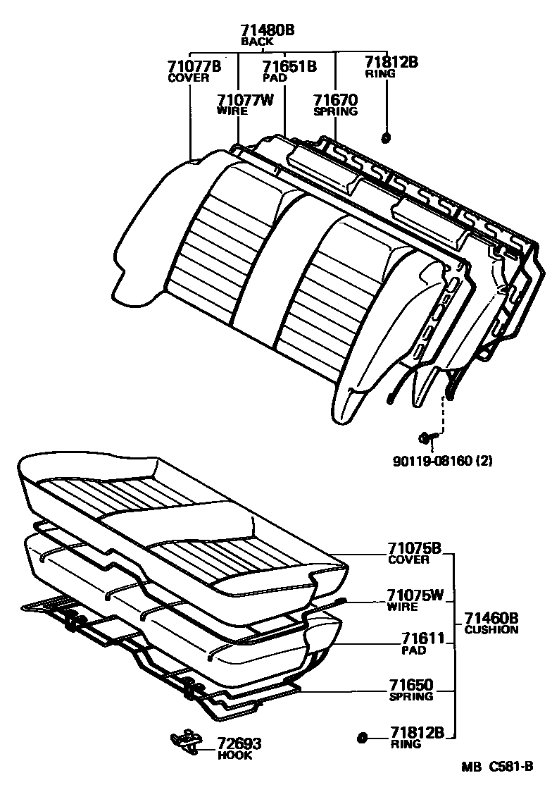 7102 — REAR SEAT & SEAT TRACK