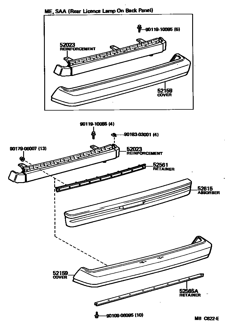 5202 — REAR BUMPER & BUMPER STAY
