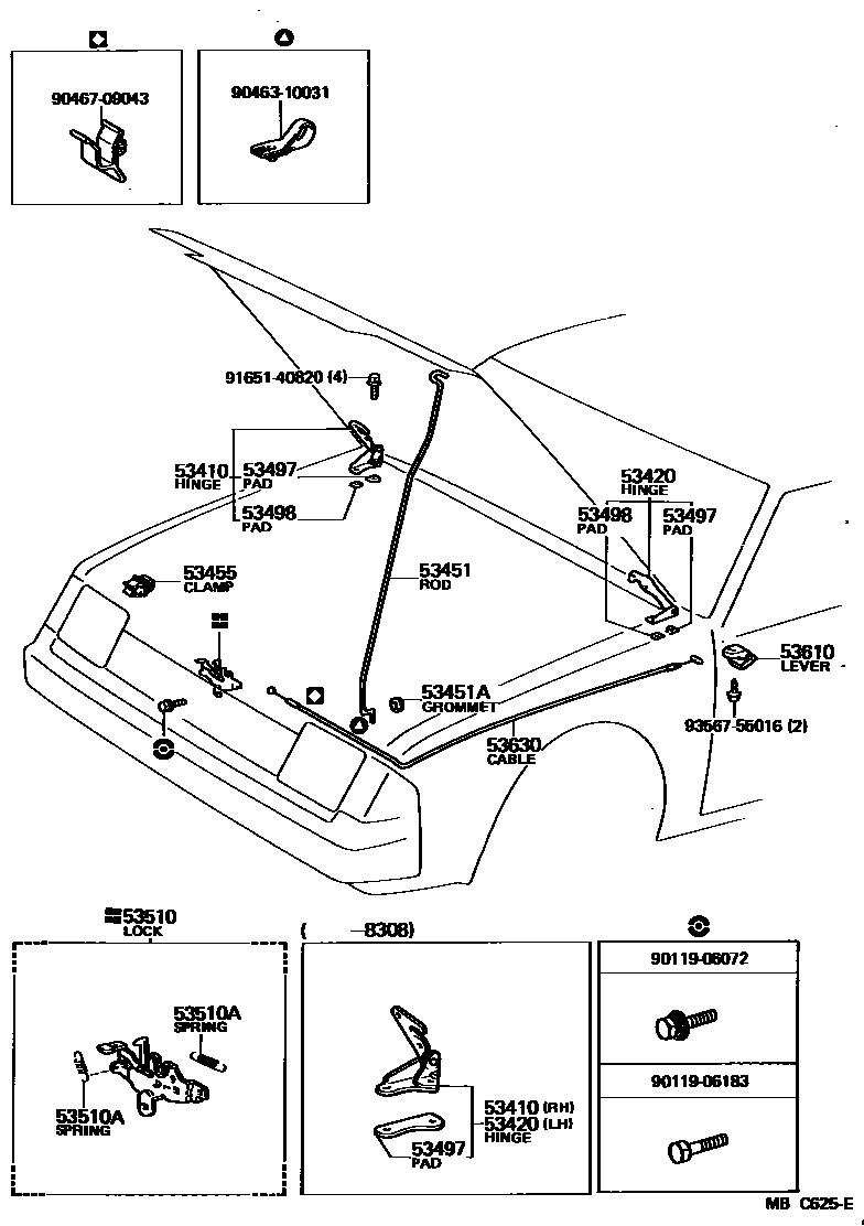 5303 — HOOD LOCK & HINGE