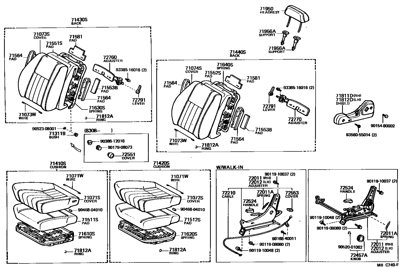 7101 — FRONT SEAT & SEAT TRACK
