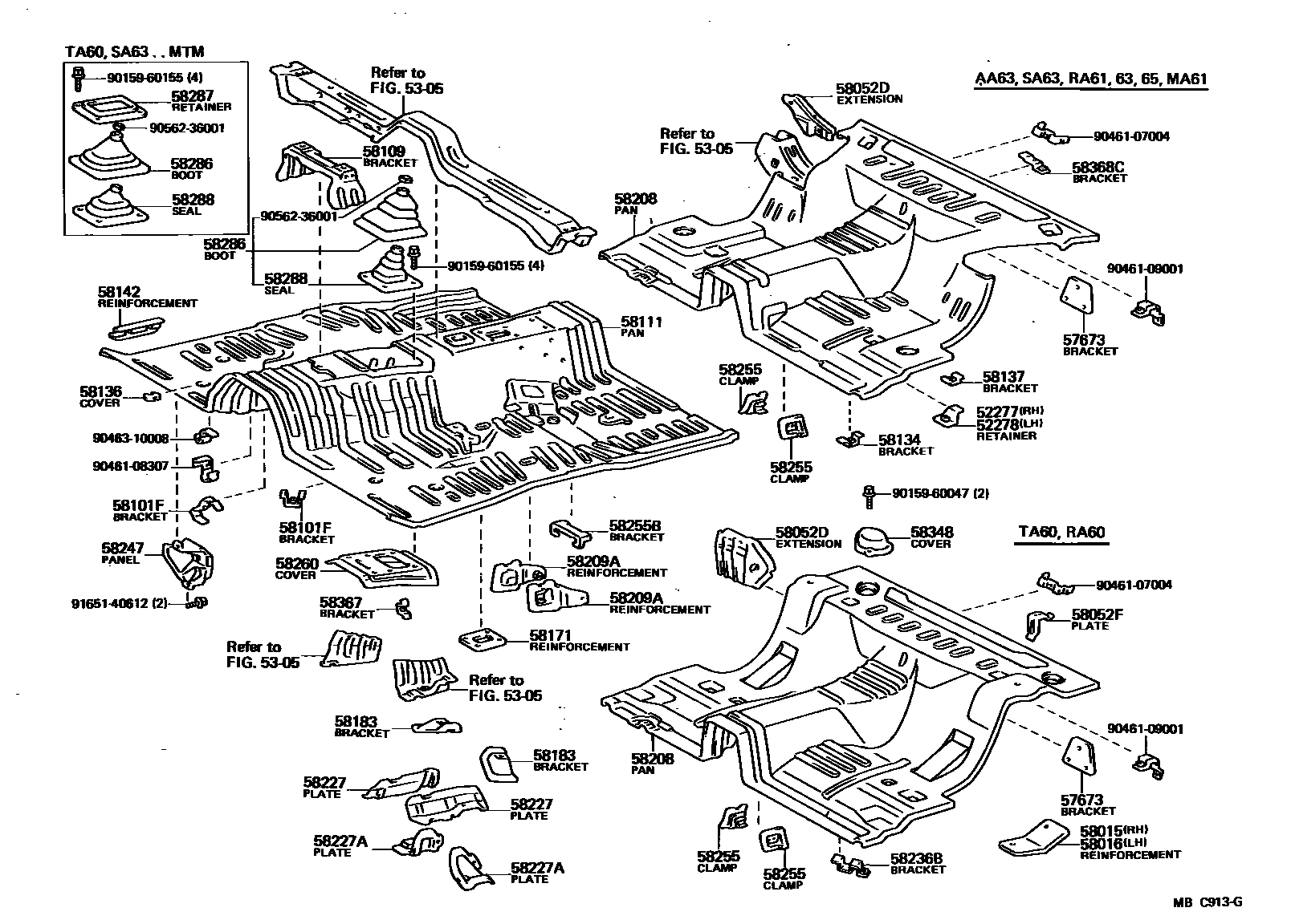 5801 — FLOOR PAN & LOWER BACK PANEL