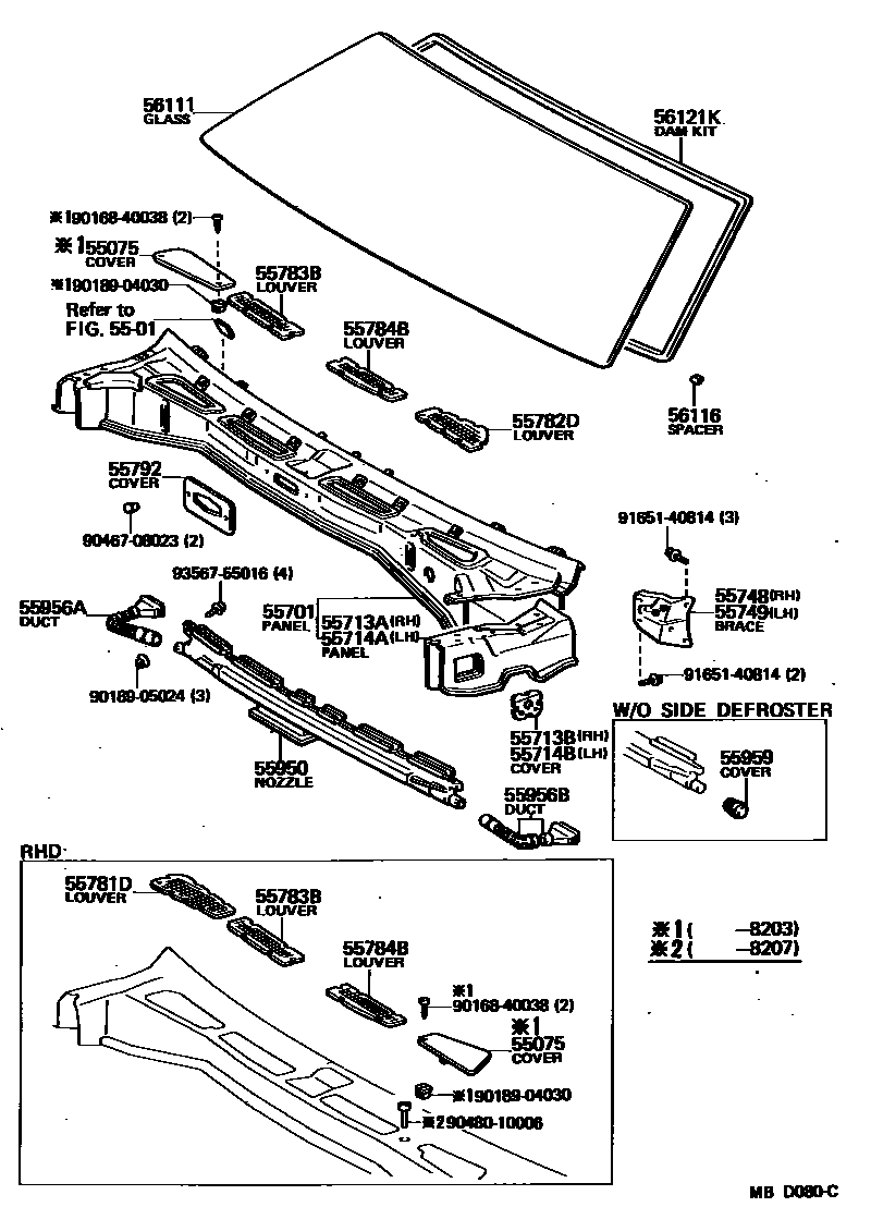 5503 — COWL PANEL & WINDSHIELD GLASS