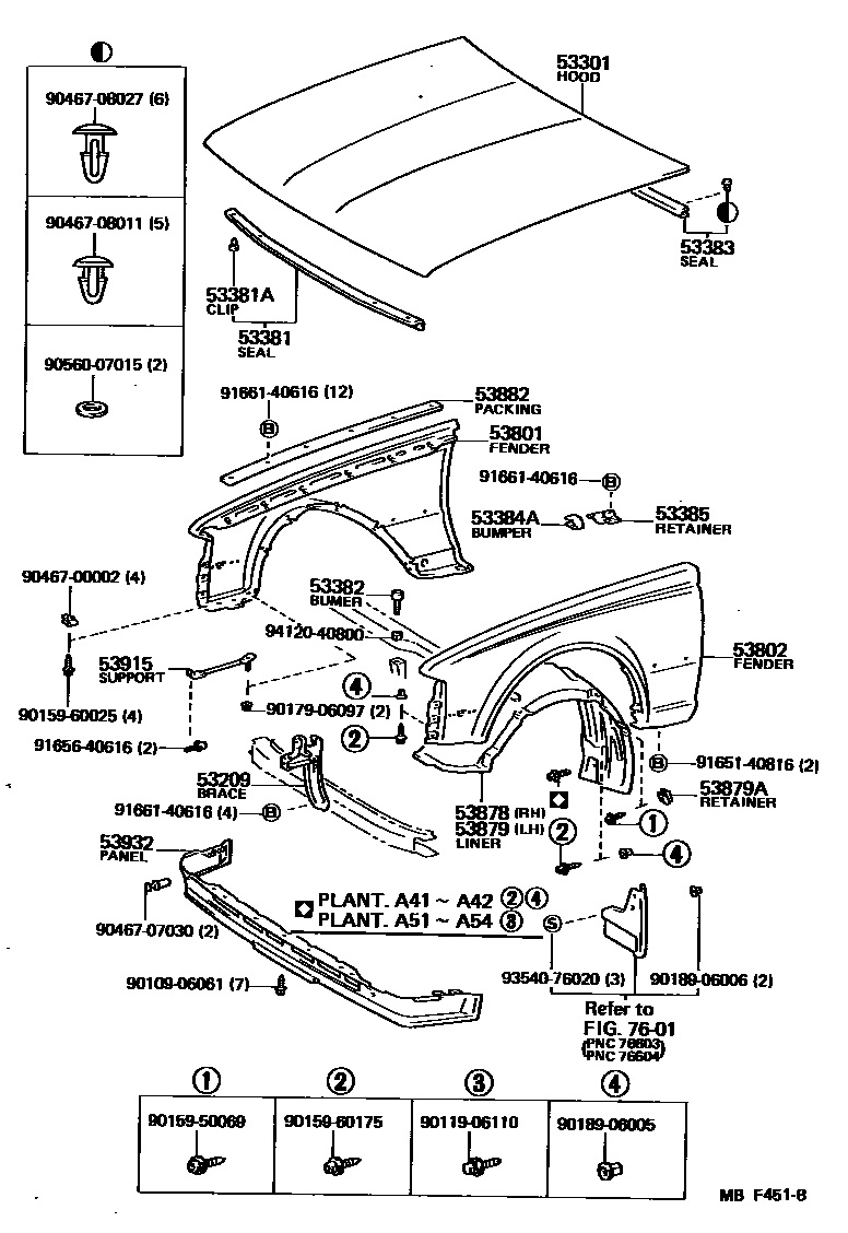 5302 — HOOD & FRONT FENDER