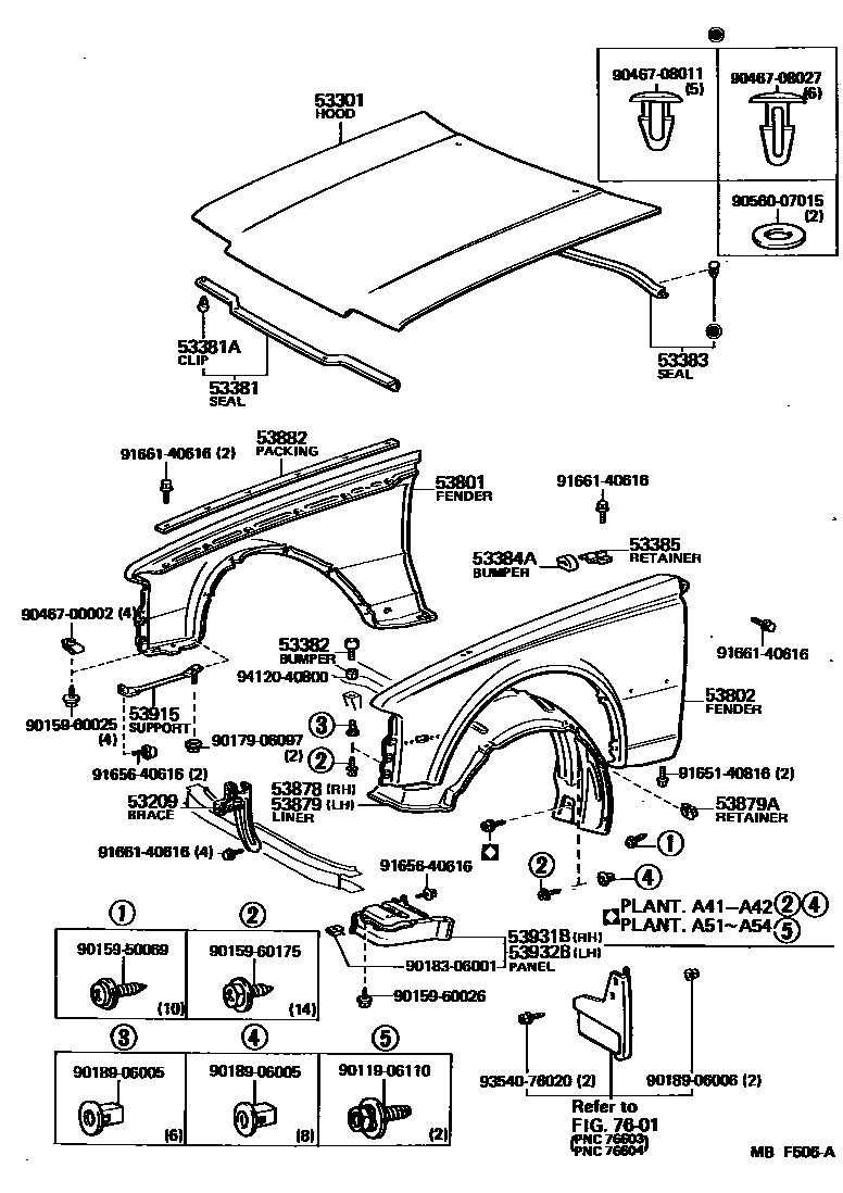 5302 — HOOD & FRONT FENDER
