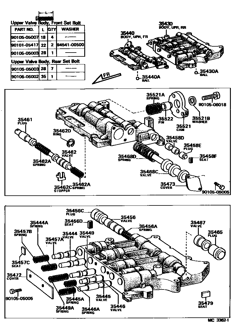 3512 — VALVE BODY & OIL STRAINER (ATM)