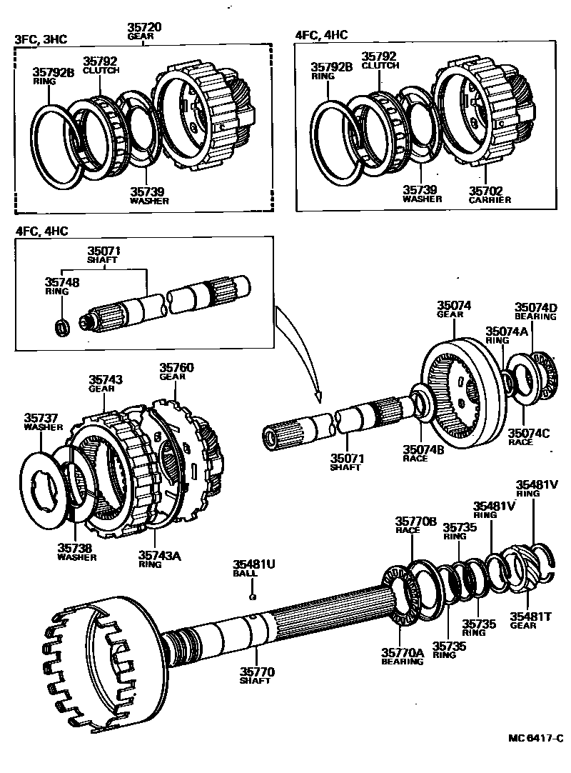 3510 — PLANETARY GEAR, REVERSE PISTON & COUNTER GEAR(ATM)