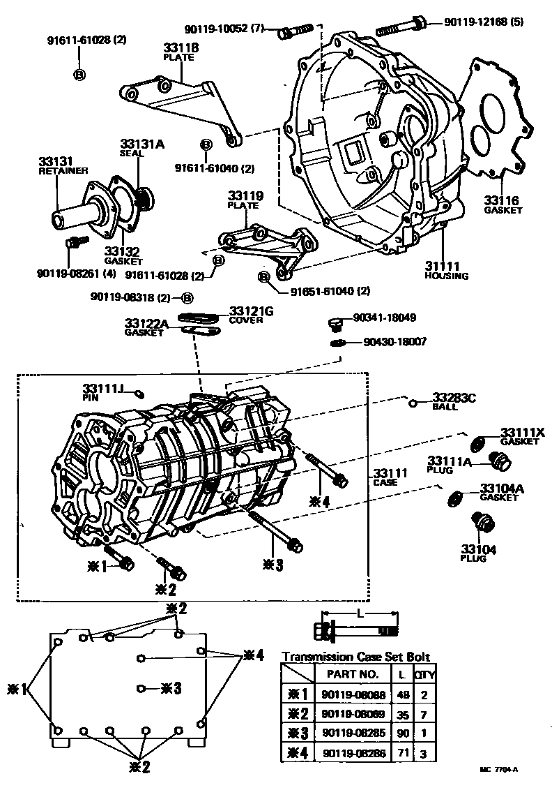 3302 — CLUTCH HOUSING & TRANSMISSION CASE (MTM)