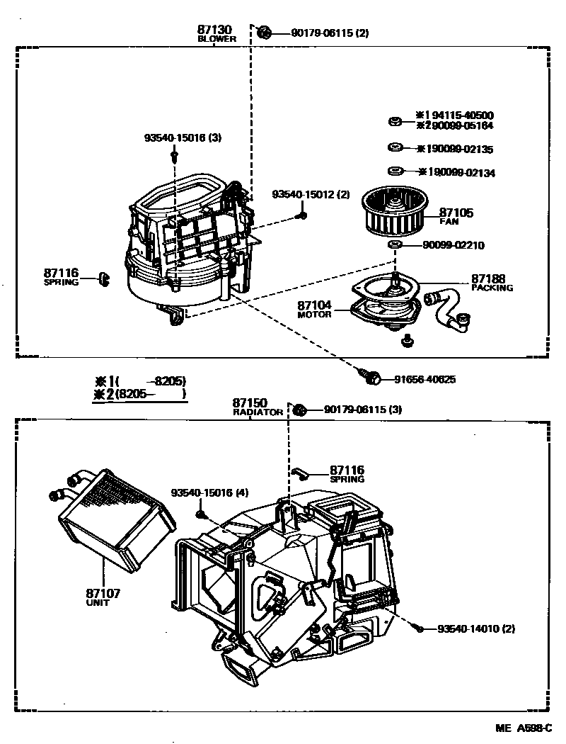 8712 — HEATING & AIR CONDITIONING - HEATER UNIT & BLOWER