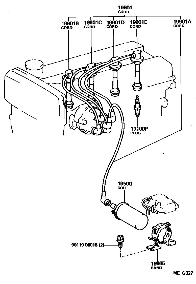 1901 — IGNITION COIL & SPARK PLUG / GLOW PLUG