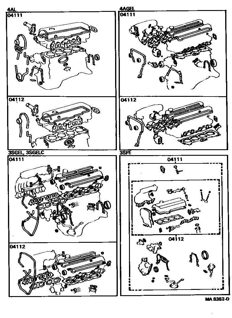 1103 — ENGINE OVERHAUL GASKET KIT