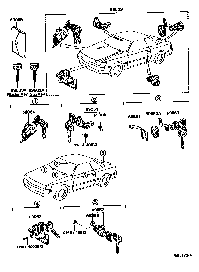 6712 — LOCK CYLINDER SET