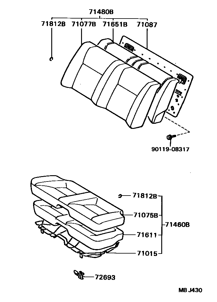 7102 — REAR SEAT & SEAT TRACK