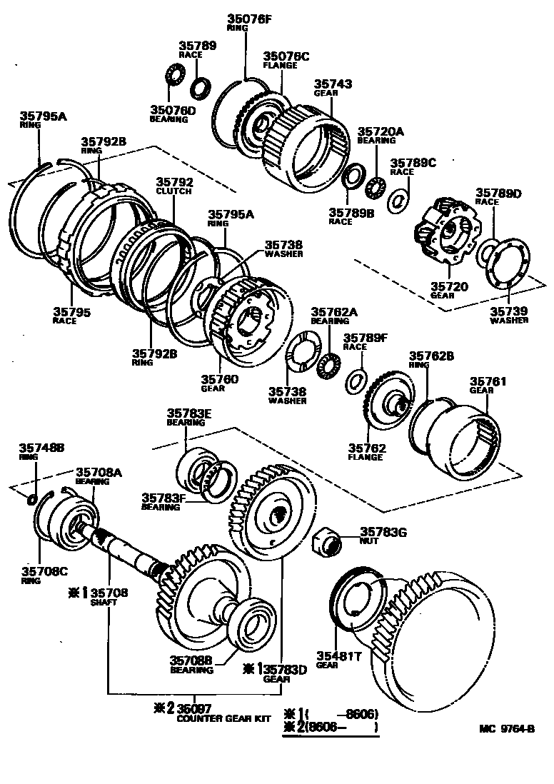 3510 — PLANETARY GEAR, REVERSE PISTON & COUNTER GEAR(ATM)