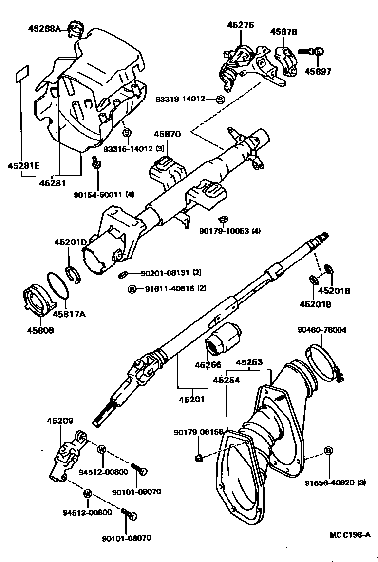 4501 — STEERING COLUMN & SHAFT