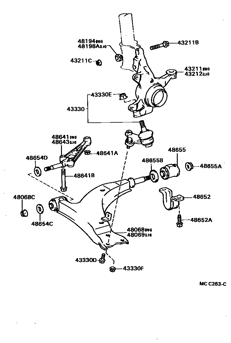 4802 — FRONT AXLE ARM & STEERING KNUCKLE