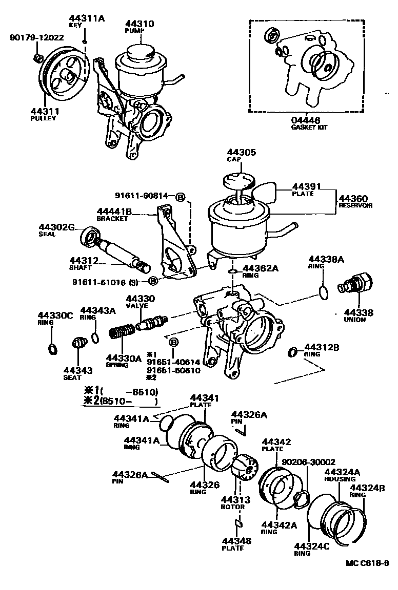4502 — VANE PUMP & RESERVOIR (POWER STEERING)