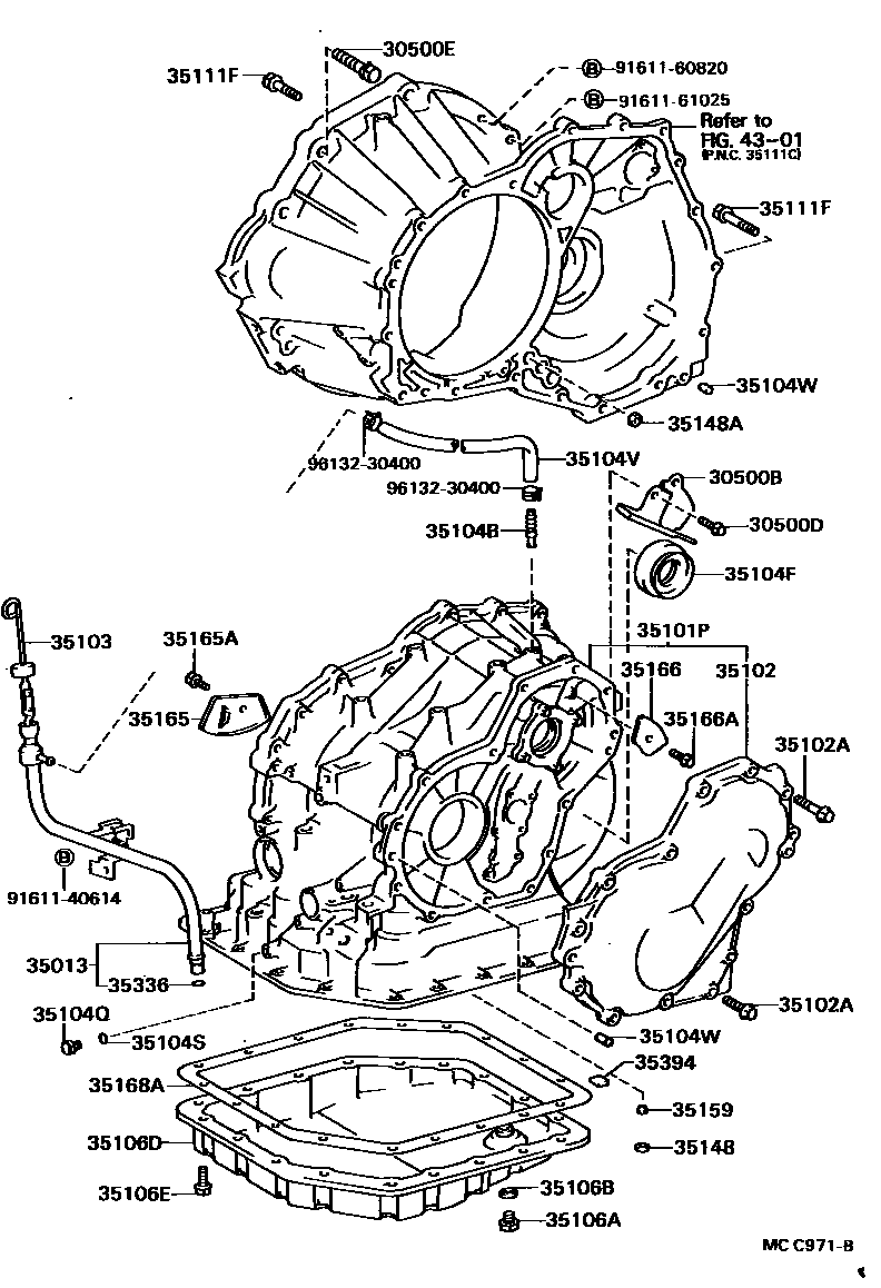 3503 — TRANSMISSION CASE & OIL PAN (ATM)