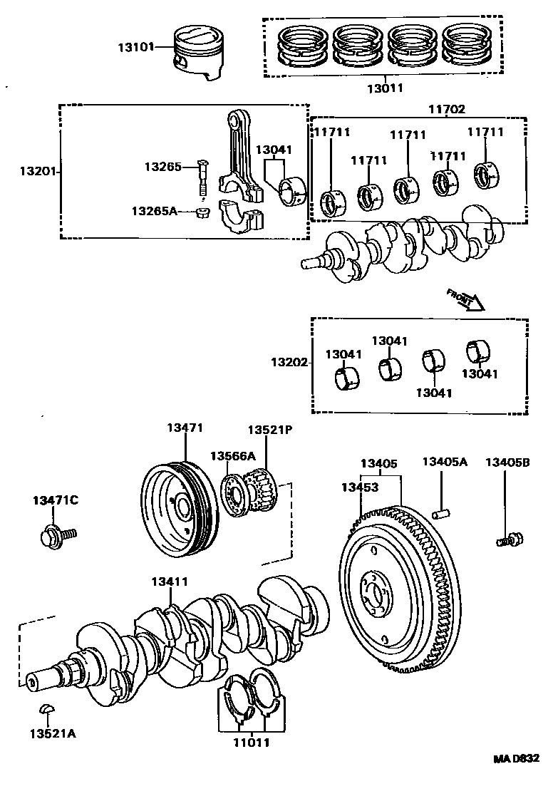 1301 — CRANKSHAFT & PISTON