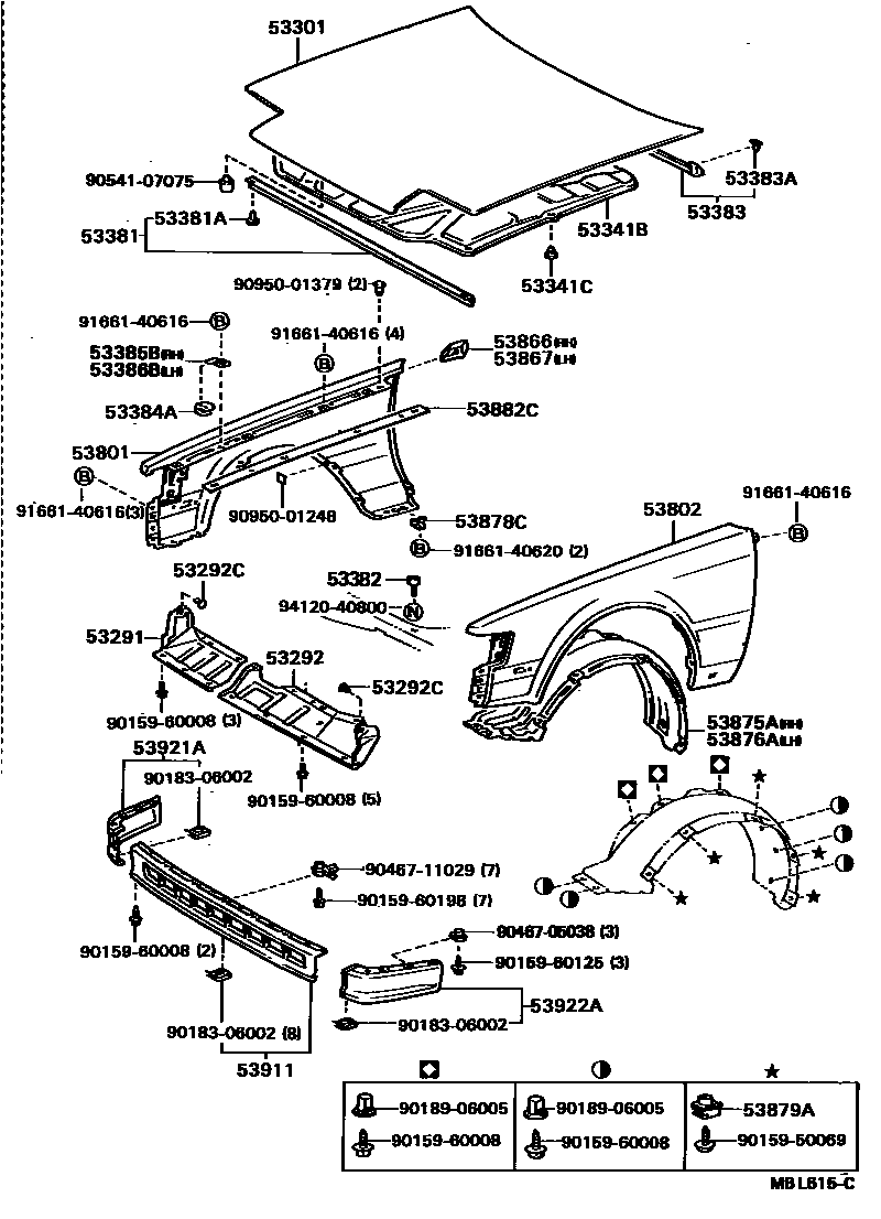 5302 — HOOD & FRONT FENDER