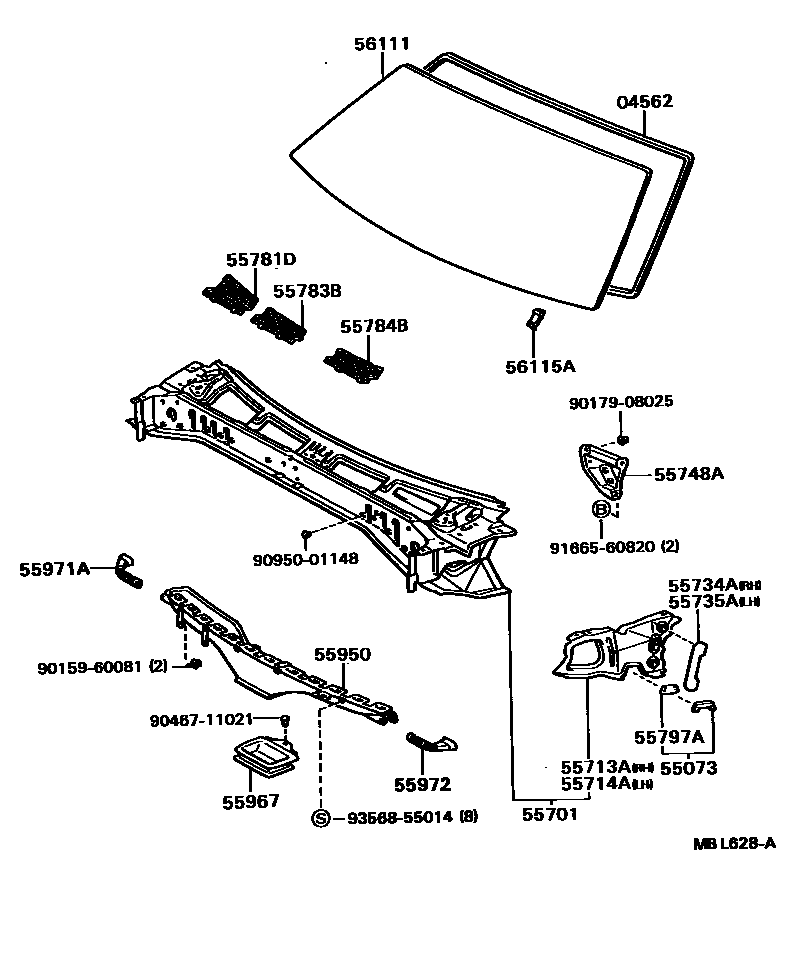 5503 — COWL PANEL & WINDSHIELD GLASS