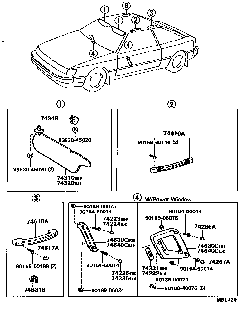 7401 — ARMREST & VISOR