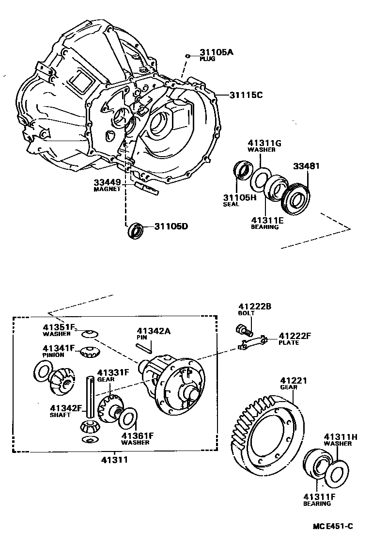 4301 — FRONT AXLE HOUSING & DIFFERENTIAL