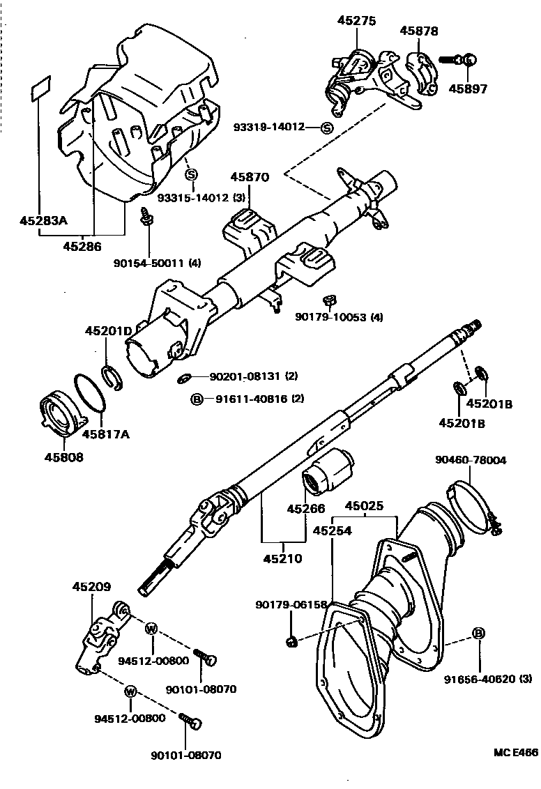 4501 — STEERING COLUMN & SHAFT