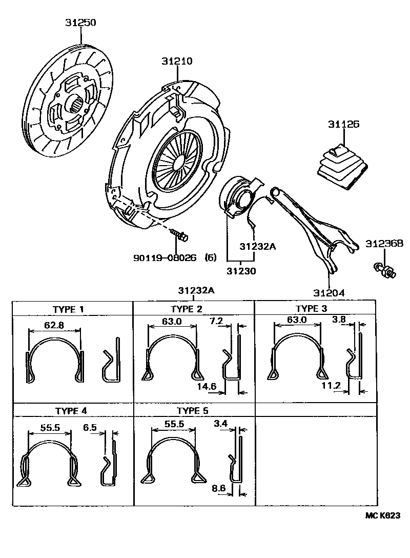 3101 — CLUTCH & RELEASE FORK
